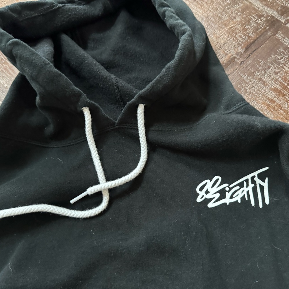 Eighty Eight Black Hoodie with White Logo